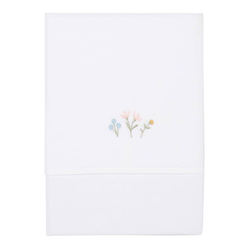 Little Dutch Wiegenlaken Flowers & Butterflies bestickt 70 × 100 cm
