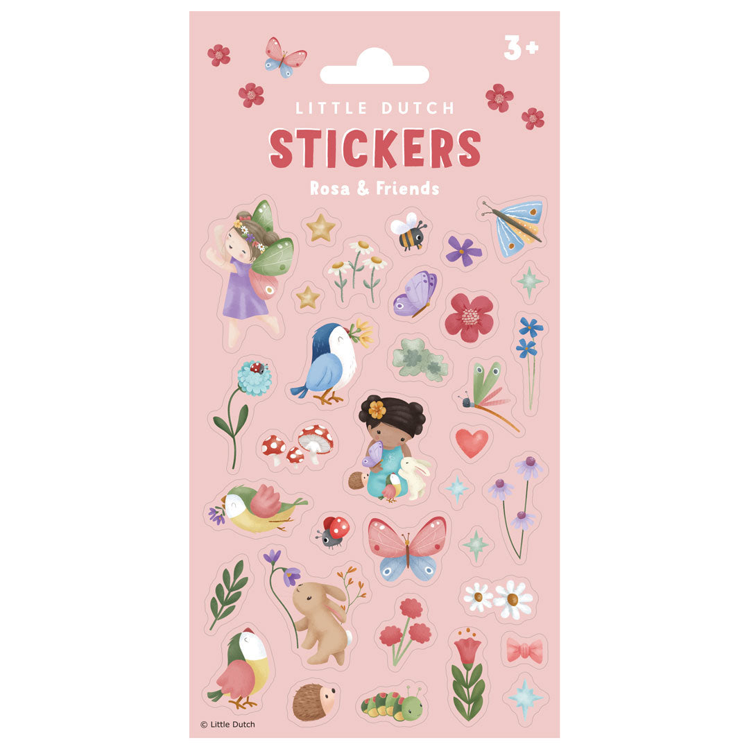 Sticker Rosa & Friends von Little Dutch – Stickerbogen aus Papier ab 3 Jahren