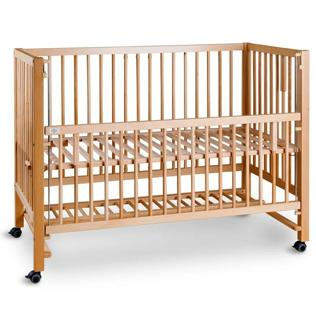tiSsi HAJO Beistellbett und Kinderbett aus Buche Natur 60 × 120 cm