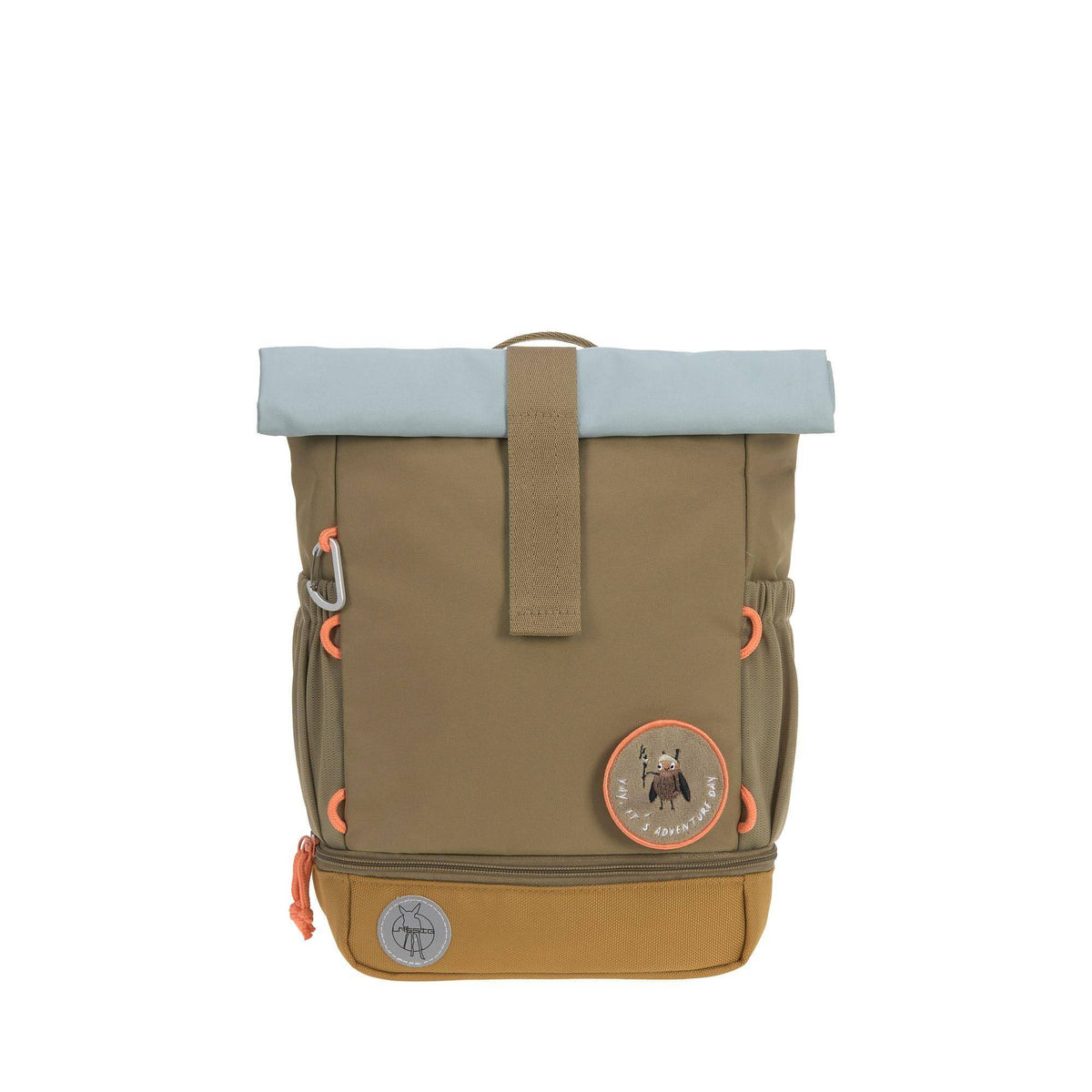 Lässig Rolltop Kinderrucksack Nature Hellblau mit separatem Bodenfach