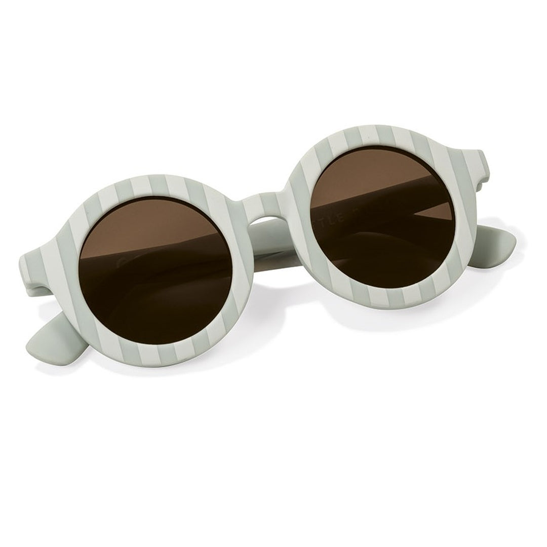 Little Dutch Fresh Greens Sonnenbrille für Kinder – grün-weißer Kunststoffrahmen