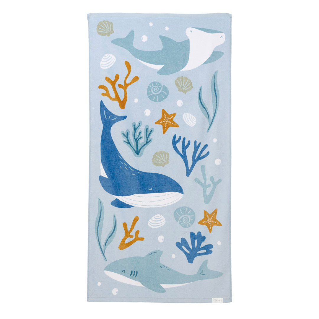 Badehandtuch Ocean Dreams Blue aus 100 % Baumwolle, 120 × 60 cm