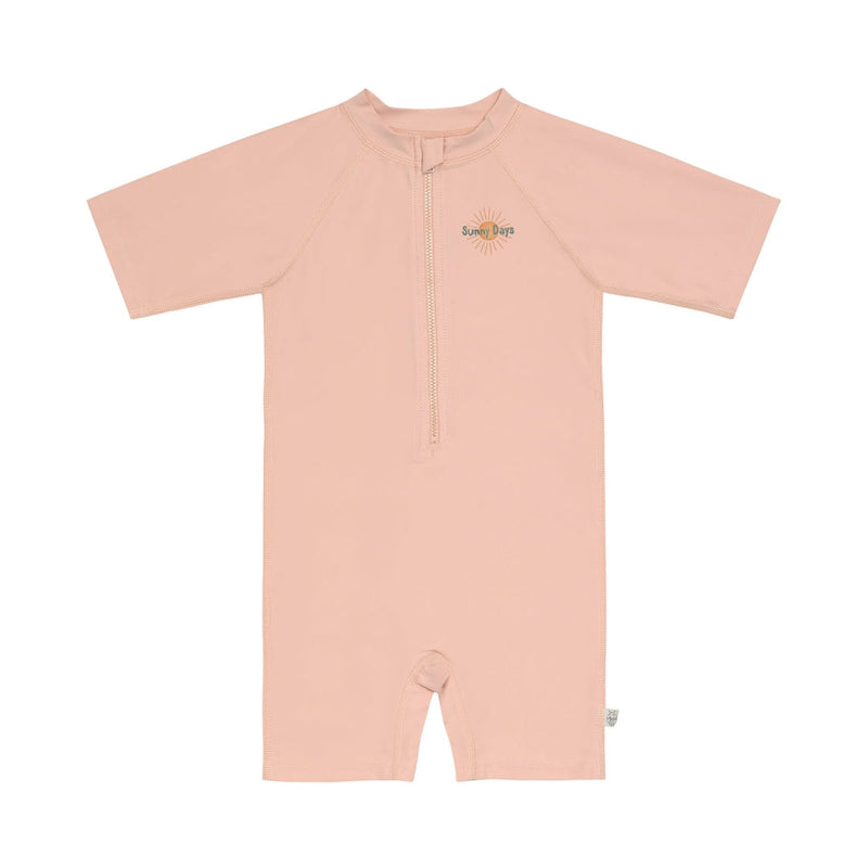 Lässig UV-Badeanzug Kurzarm Rosa in Größe 74/80 mit UV-Schutz 60