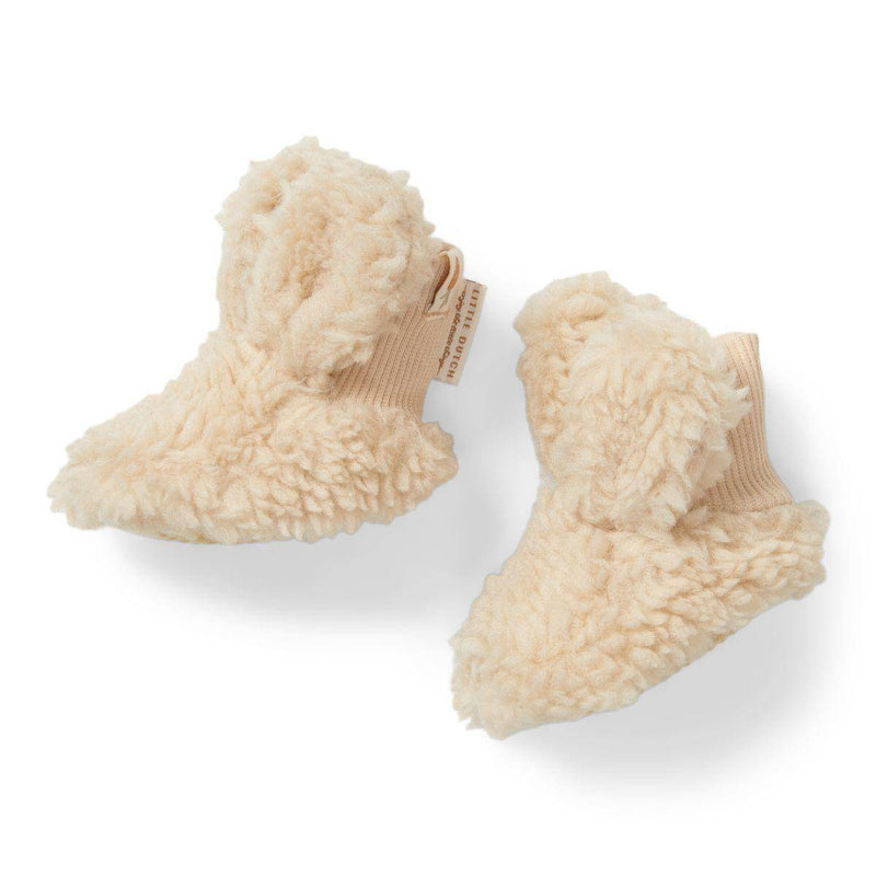 Little Dutch Teddy-Babyschuhe Bunny in Sand – Paaransicht