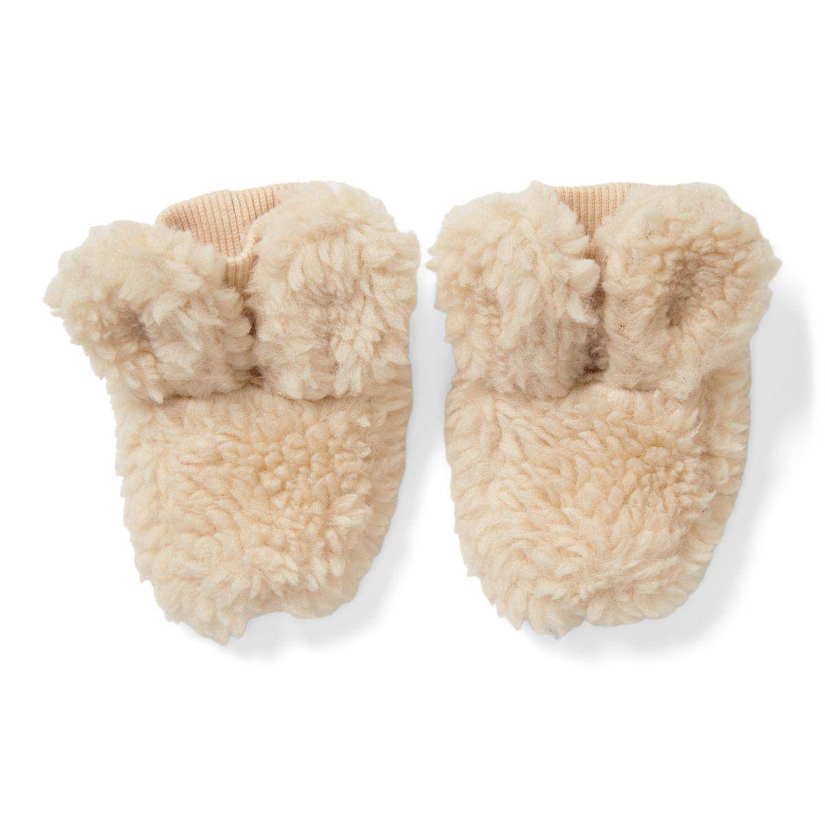 Teddy-Babyschuhe Bunny Sand von Little Dutch – Detailansicht