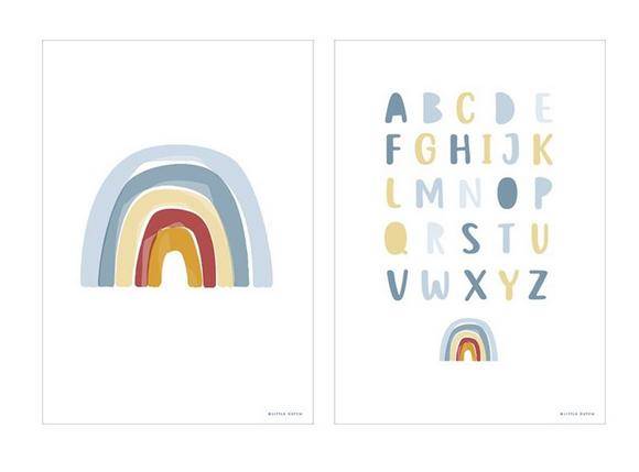 Little Dutch A3 Poster Regenbogen Alphabet – weitere Produktansicht