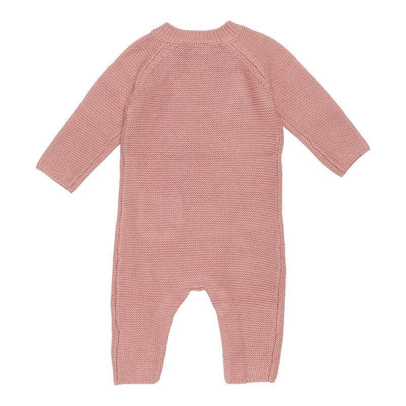 Strick-Strampler Pink von Little Dutch mit Schulterknöpfen – Baby-Strampler in Rosa