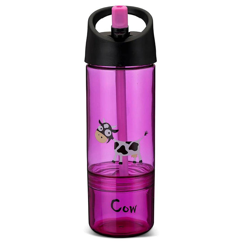 Carl Oscar 2-in-1 Trinkflasche Lila mit 300 ml und 150 ml Behälter