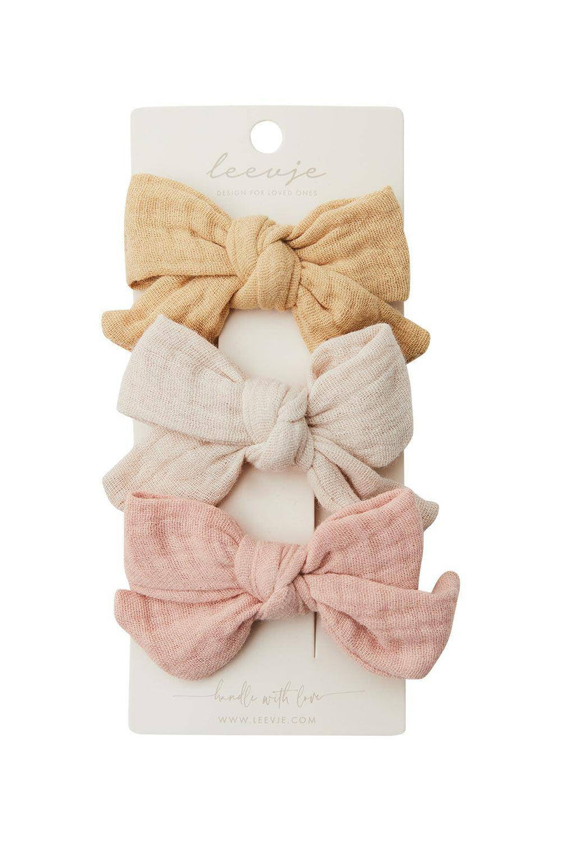leevje Haarspangen Large Bows Summer im 3er-Set