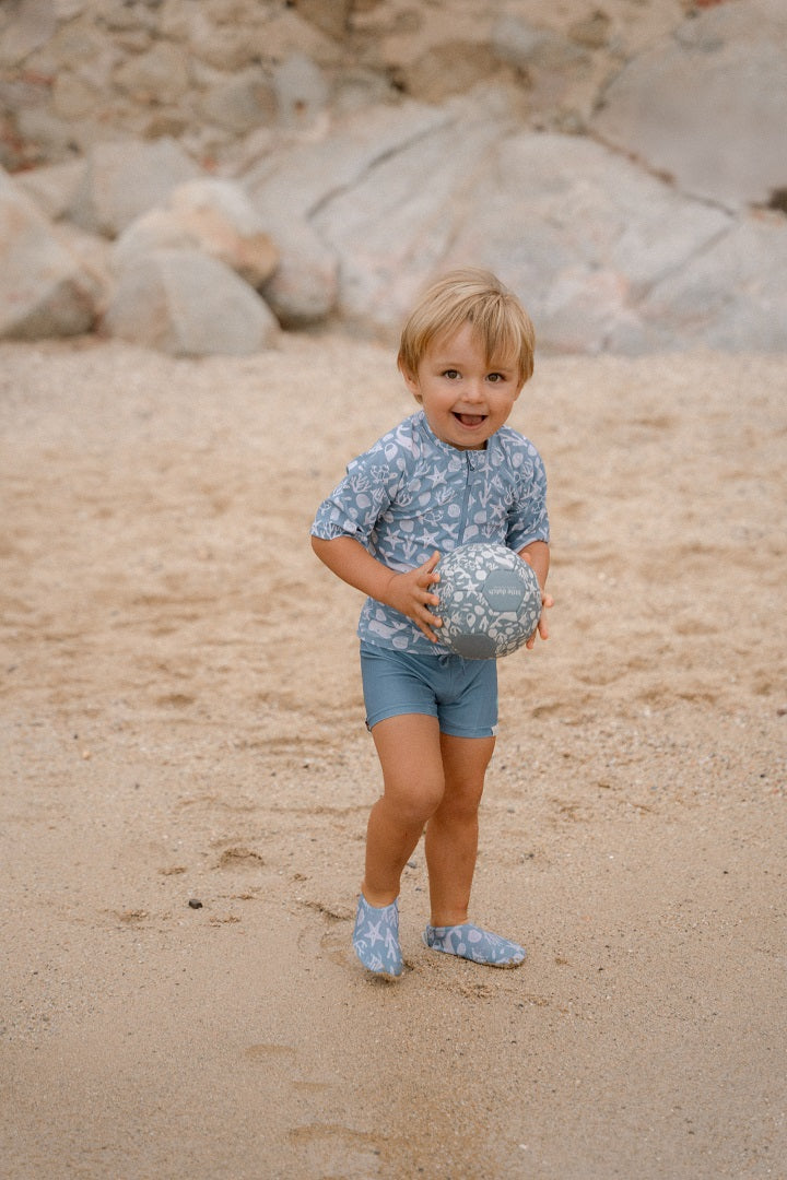 Little Dutch Badeschuhe Sea Life Ocean Blue – Detailansicht