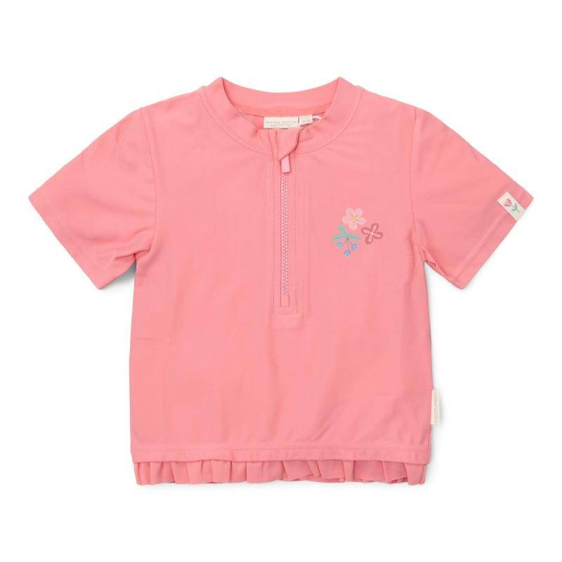 Kurzarm-Schwimmshirt Sunny Flowers Rouge | Little Dutch