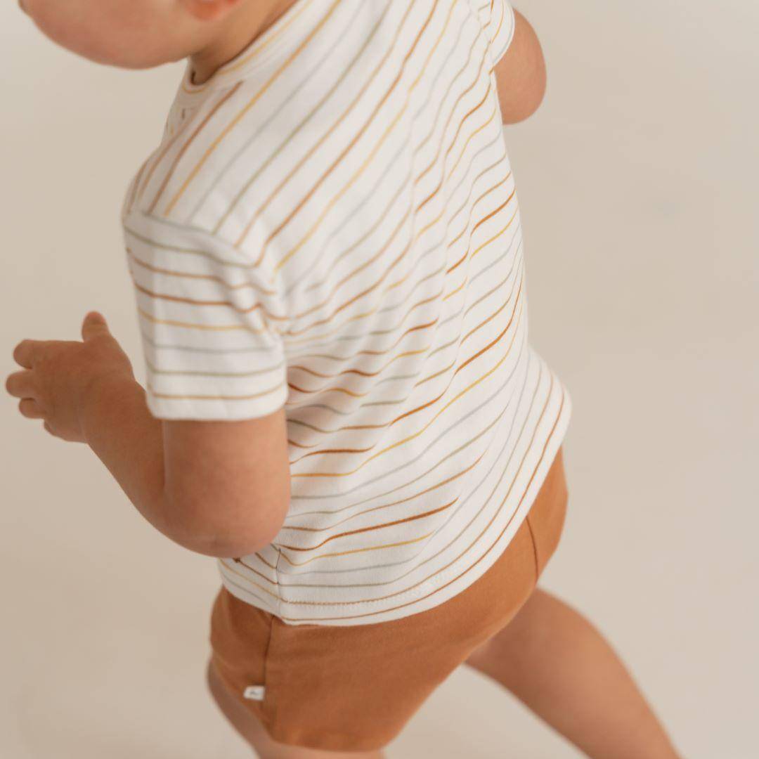 Little Dutch Vintage Sunny Stripes Kurzarmshirt – Detailansicht