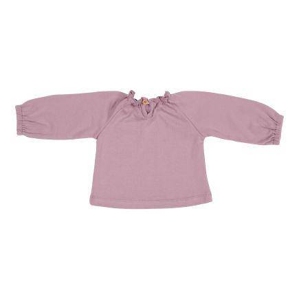 Langarmshirt Vintage Little Flowers Mauve Größe 50/56 – Vorderansicht