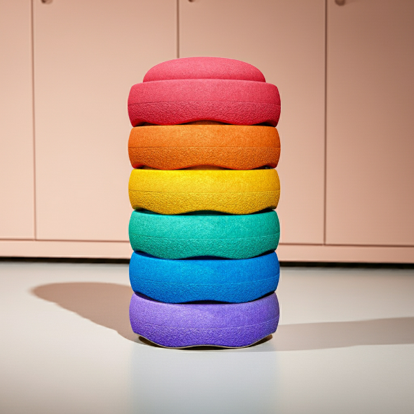 Stapelstein Original Mini rainbow classic zum Stapeln, Balancieren und Sortieren