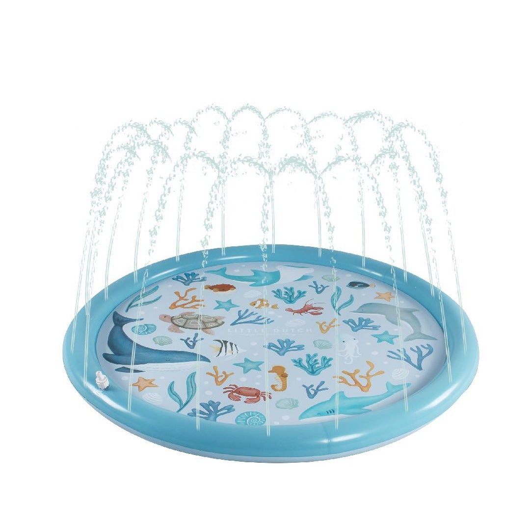 Sprinklermatte Ocean Dreams Blau 150 cm | Little Dutch