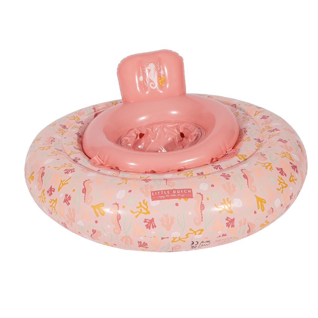 Baby-Schwimmsitz Ocean Dreams Pink von Little Dutch, ca. 67 cm