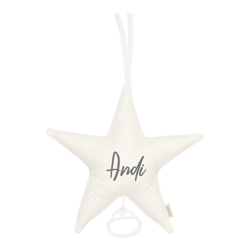 Little Dutch Spieluhr Stern Pure Soft White 30 × 30 cm