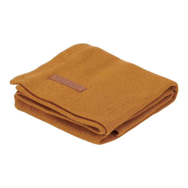 Little Dutch Musselintuch Swaddle Ocker 120 × 120 cm