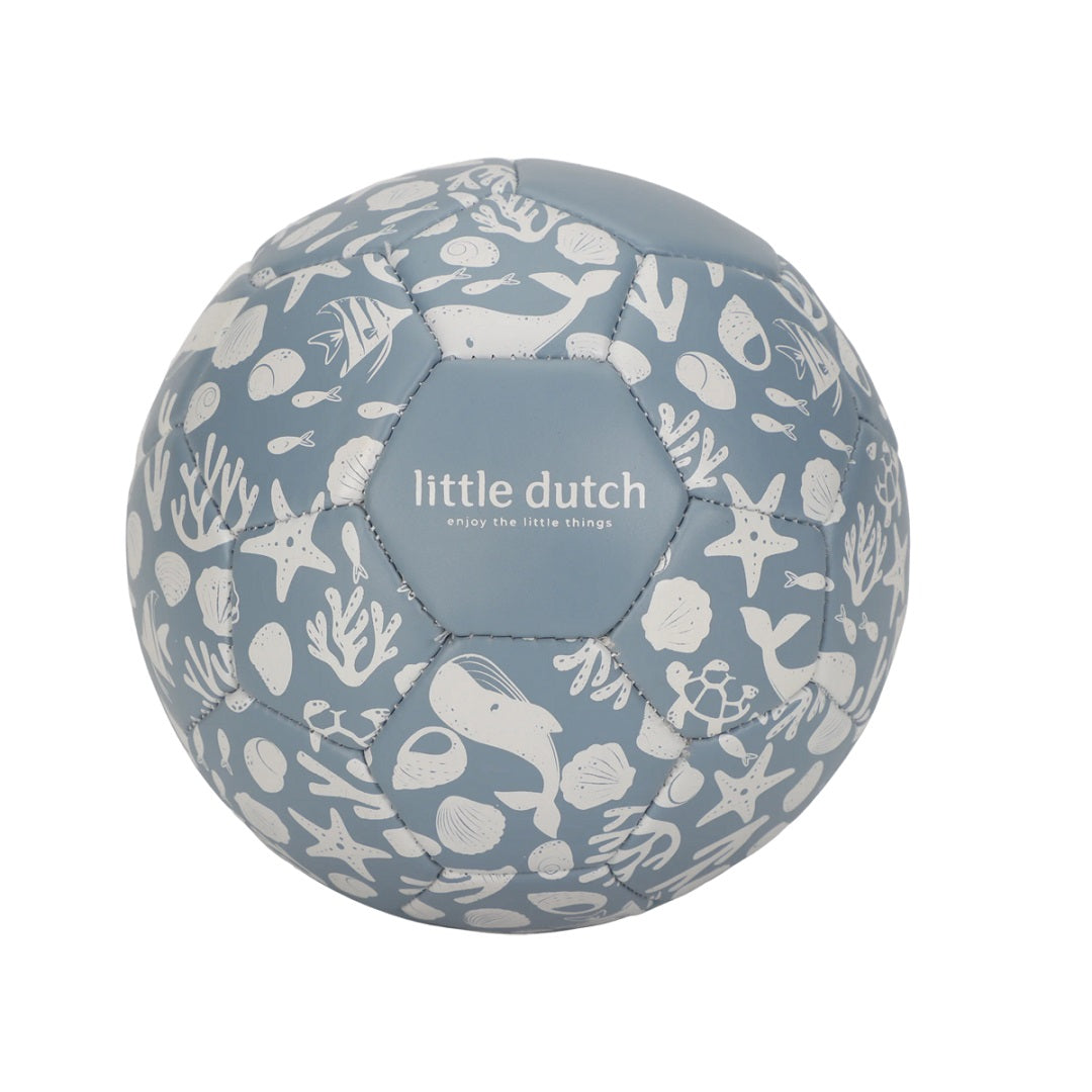Mini-Ball Blau mit Meeresmotiven – Produktansicht
