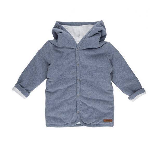 Baby-Wendejacke Ocean Blue Melange in Größe 68 – zweite Ansicht