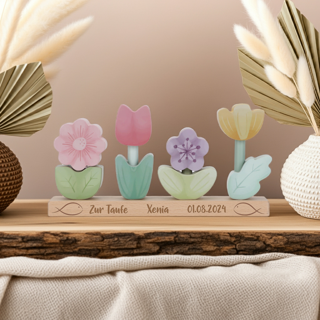 Stapelbare bloemen Fairy Garden "Voor de doop"