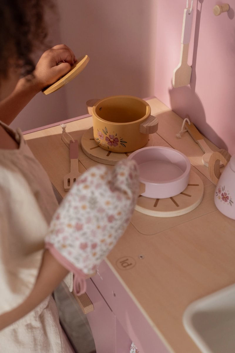 Cocina de juguete de madera rosa | Little Dutch