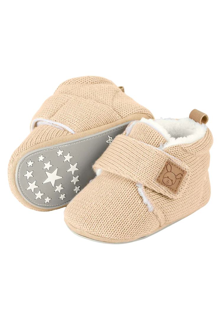 Patucos de bebé de punto beige talla 22 | Sterntaler