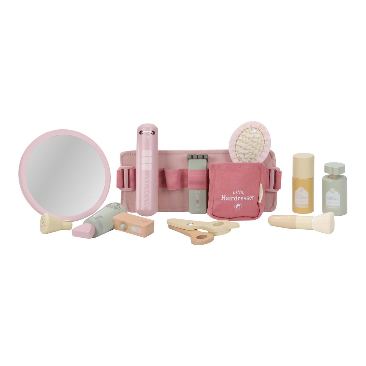 Set de peluquería de madera rosa | Little Dutch