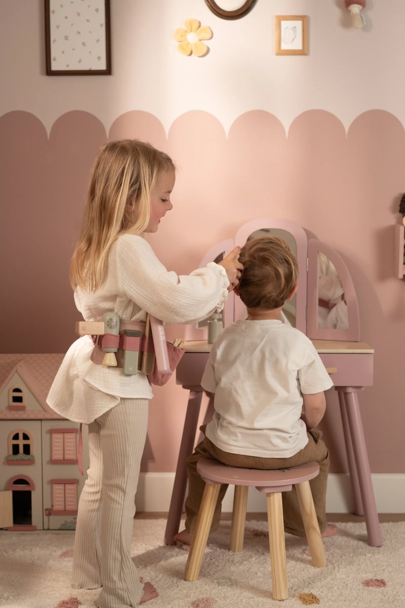 Set de peluquería de madera rosa | Little Dutch