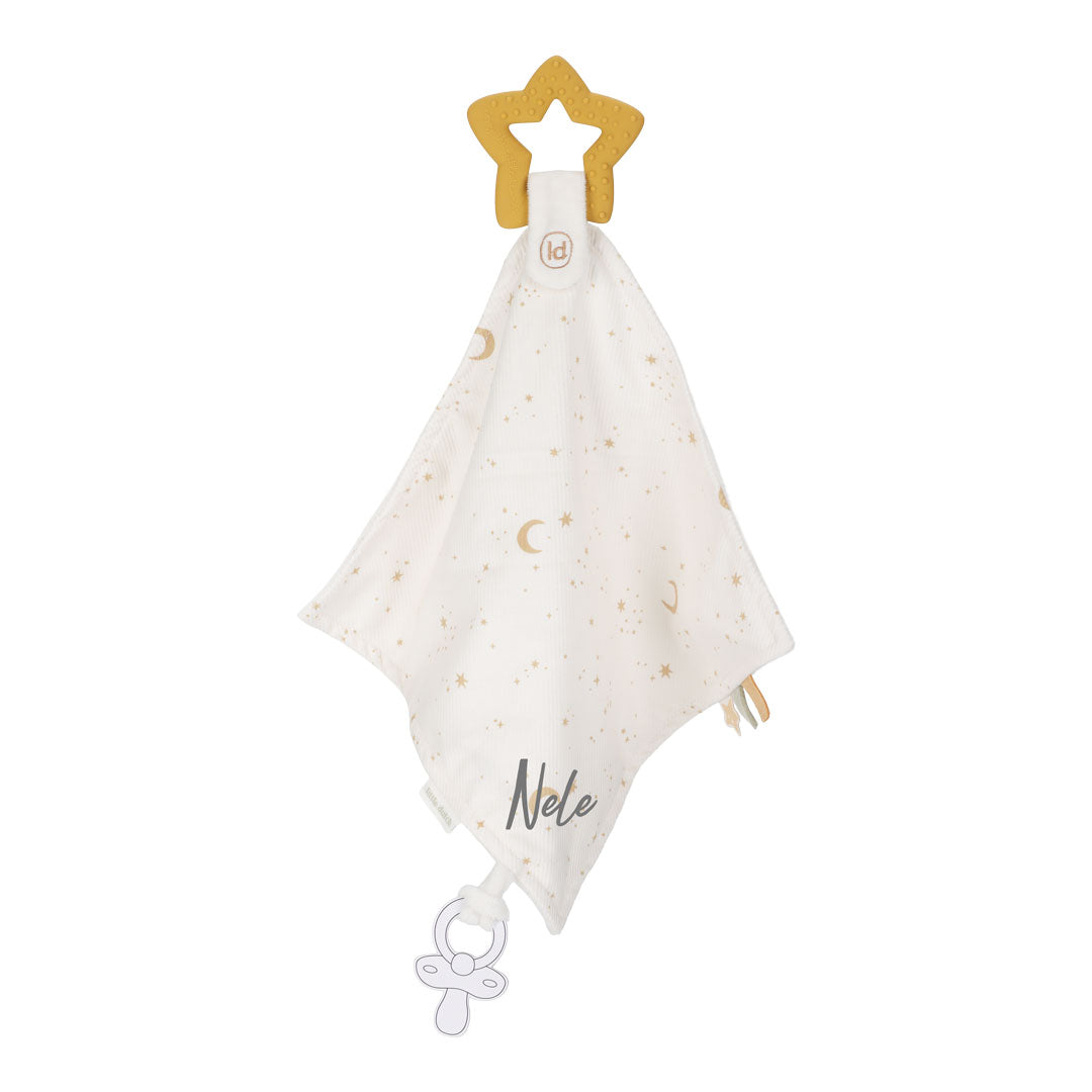 Cuddle Cloth with Teether Newborn Naturals – customizable | Little Dutch