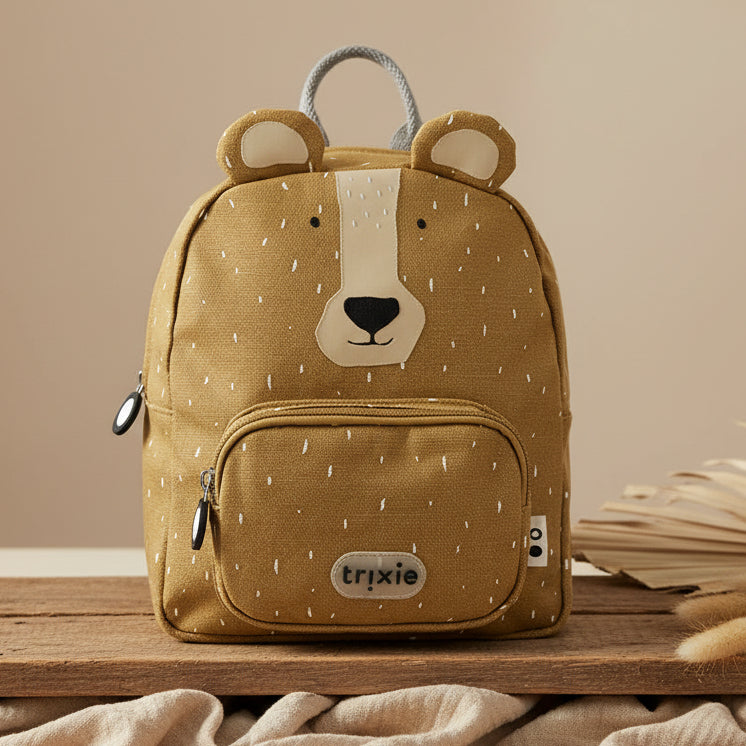Kleiner Trixie Kinderrucksack Herr Bär mit Bärenmotiv – Rucksack für Kita und Kindergarten
