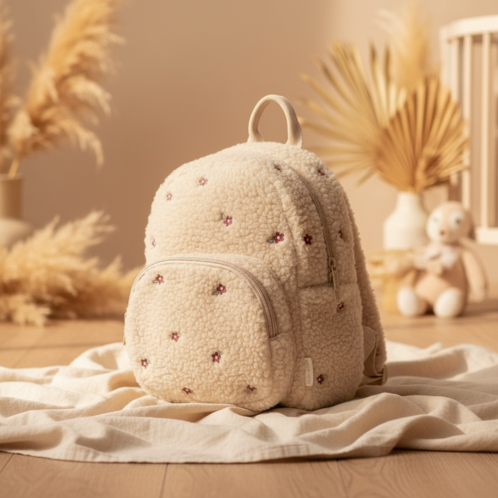 Little Dutch Teddy-Kinderrucksack Sand – Produktfoto 1