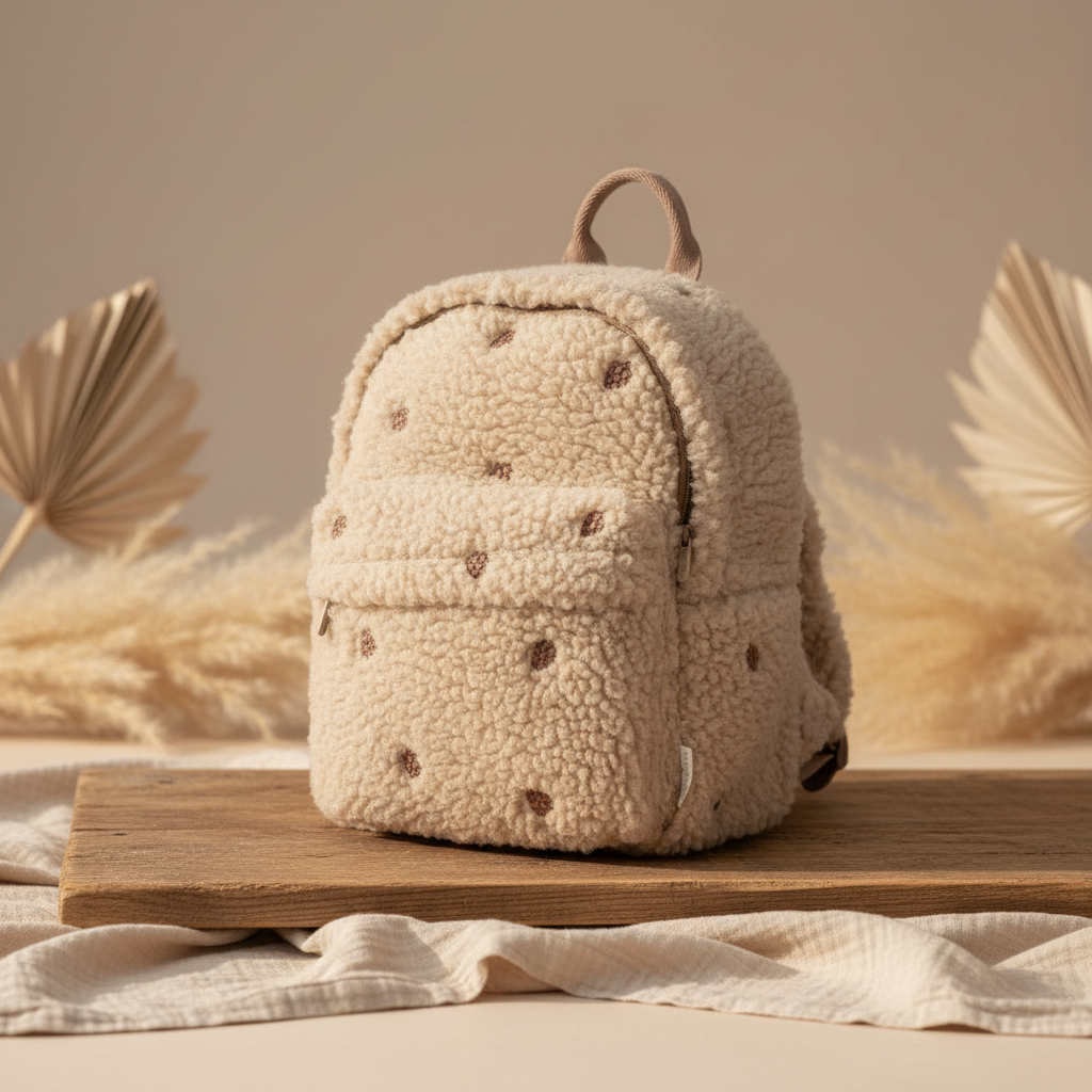 Little Dutch Teddy-Rucksack Taupe für Kindergarten und Ausflüge