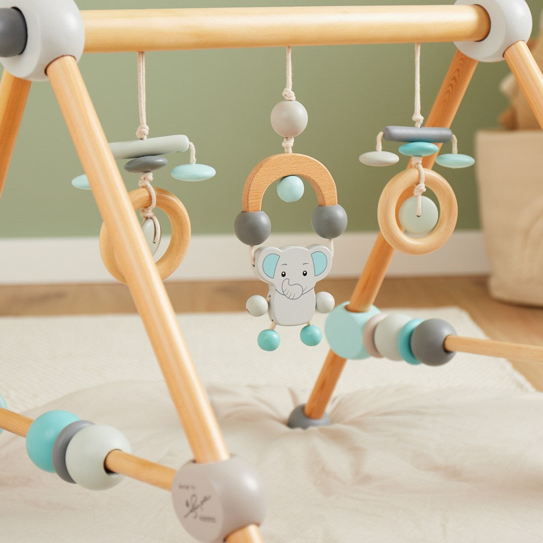 Bieco Holz-Spielbogen Elefant für den Baby-Spielbereich