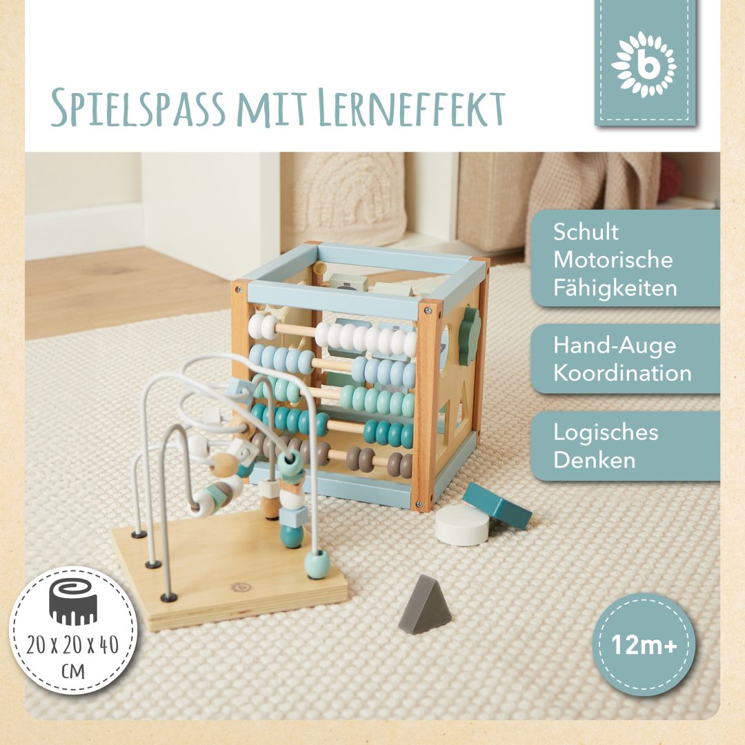 Motorikwürfel Waldtiere aus Holz – personalisierbar | Bieco