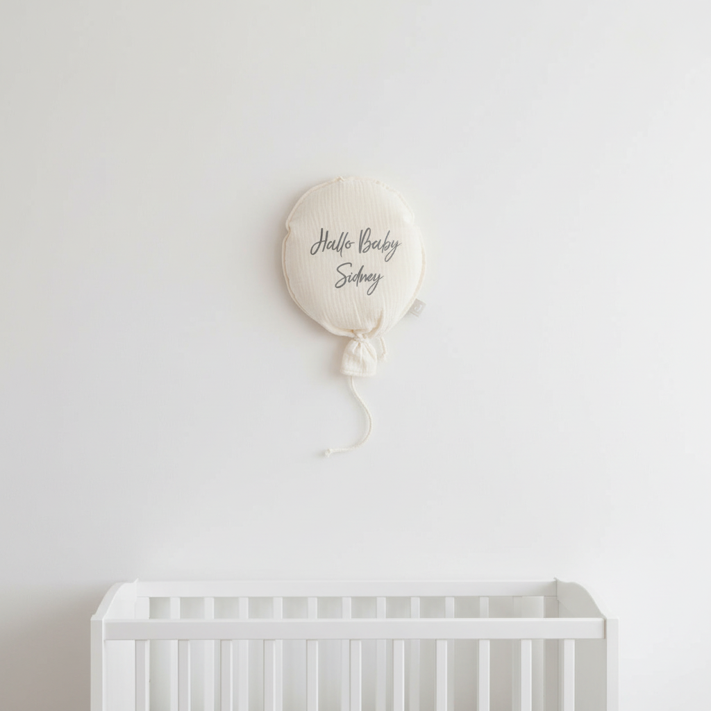 Personalisierter Jollein Stoffballon Ivory – weitere Produktansicht