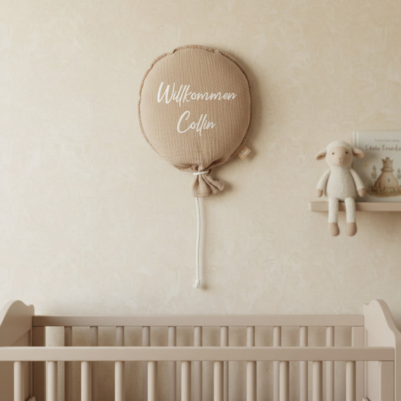 Personalisierbarer Jollein Stoffballon Biscuit 25 × 50 cm