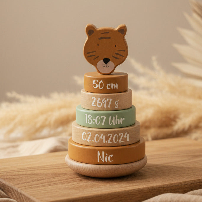 Torre de apilamiento de madera - Sr. Tigre - Para el nacimiento | Trixie