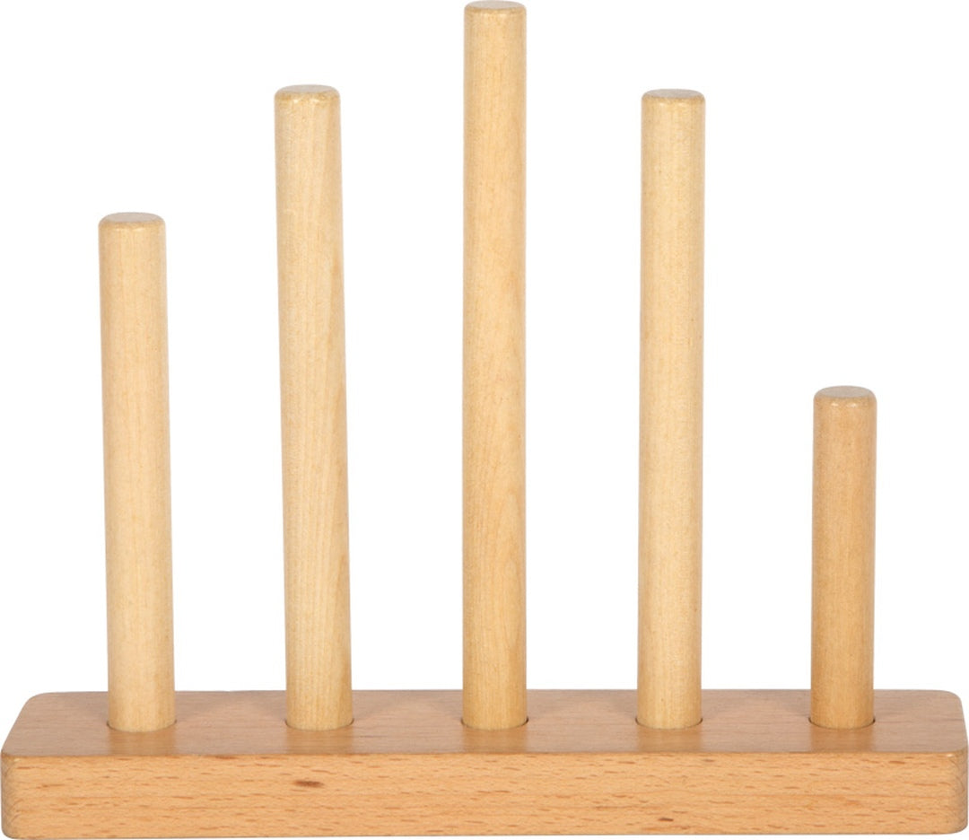 small foot Stapelhaus Blau – Holzgestell als Stapel- und Steckhilfe