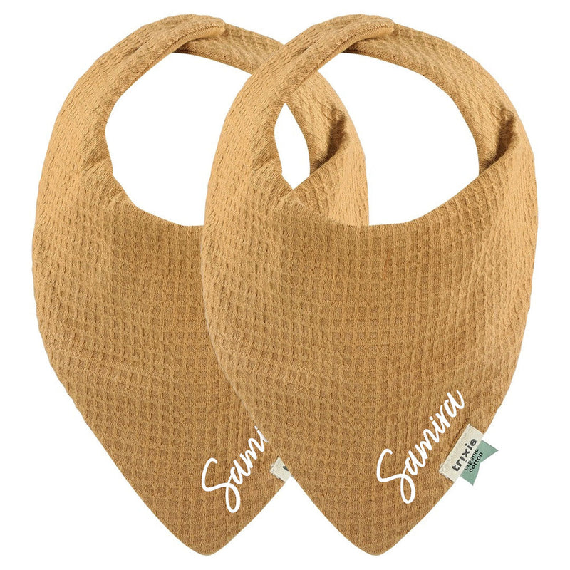 Trixie Bandana-Lätzchen Cocoon Caramel 2er-Set personalisierbar