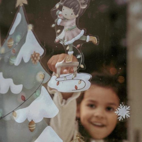 Adhesivo navideño para ventana XL Árbol de Navidad 108 cm – a partir de 3 años