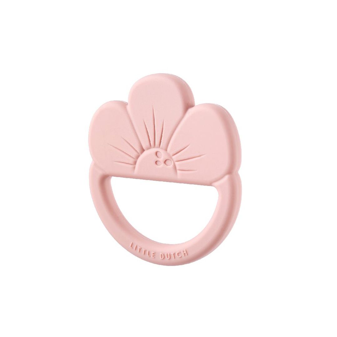 Little Dutch Silikon-Beißring Blume Pink – Produktansicht des Beißrings
