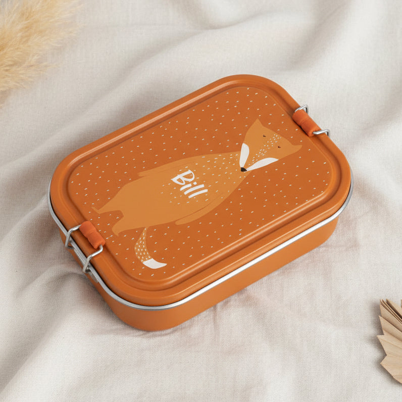 Trixie Brotdose groß Herr Fuchs – personalisierbar