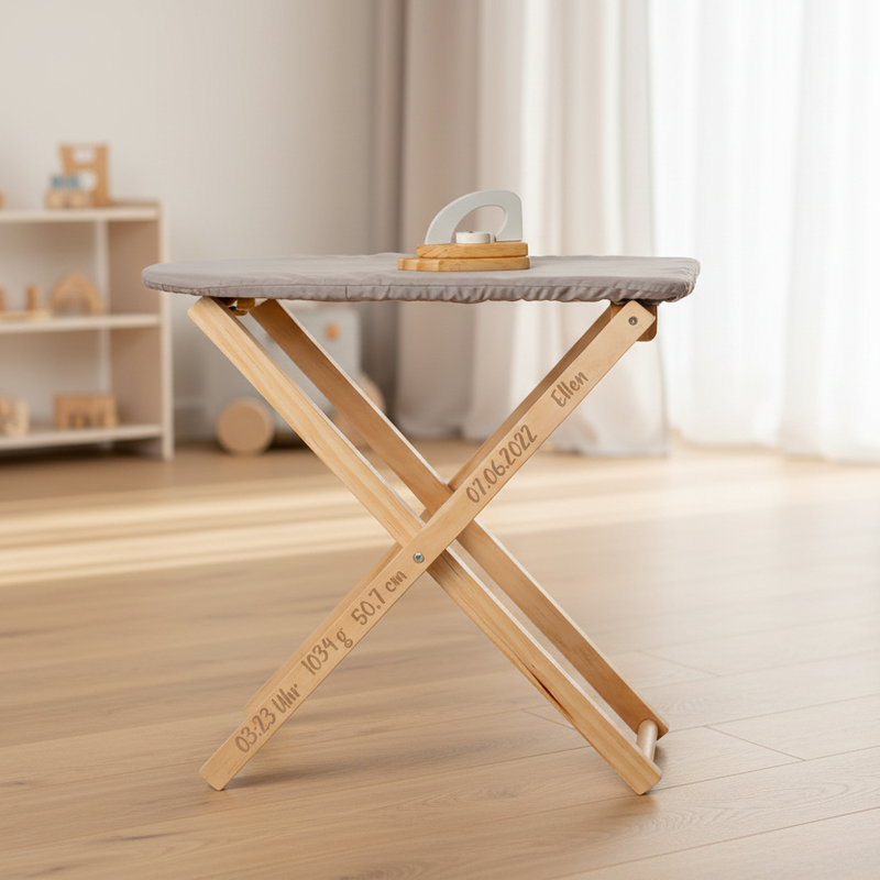 MaMaMeMo Bügelbrett und Bügeleisen aus Holz