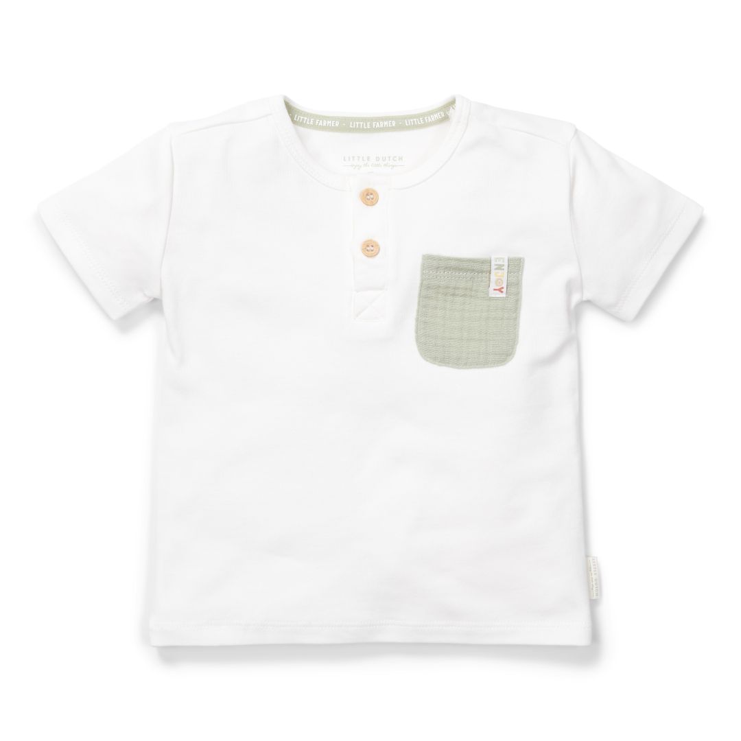 Little Dutch T-Shirt Farm Life Weiß Größe 80