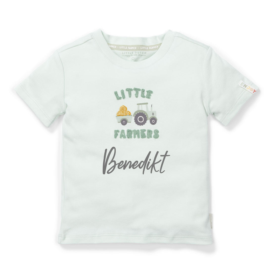 Kinder T-Shirt Farm Green von Little Dutch