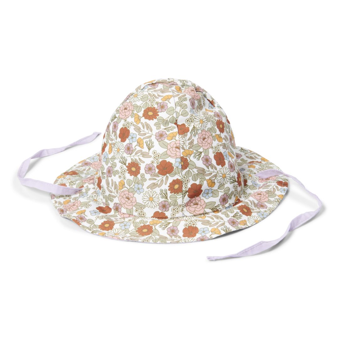 Wendbarer Little Dutch Sonnenhut Mauve / Vintage Little Flowers Größe 2