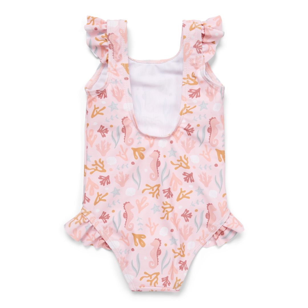 Ocean Dreams Pink Badeanzug mit Rüschen von Little Dutch