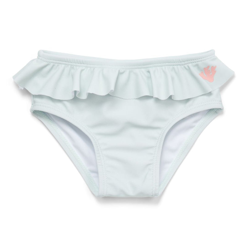Little Dutch Badehose Sea Green mit Volants für Kinder in Grün-Mint