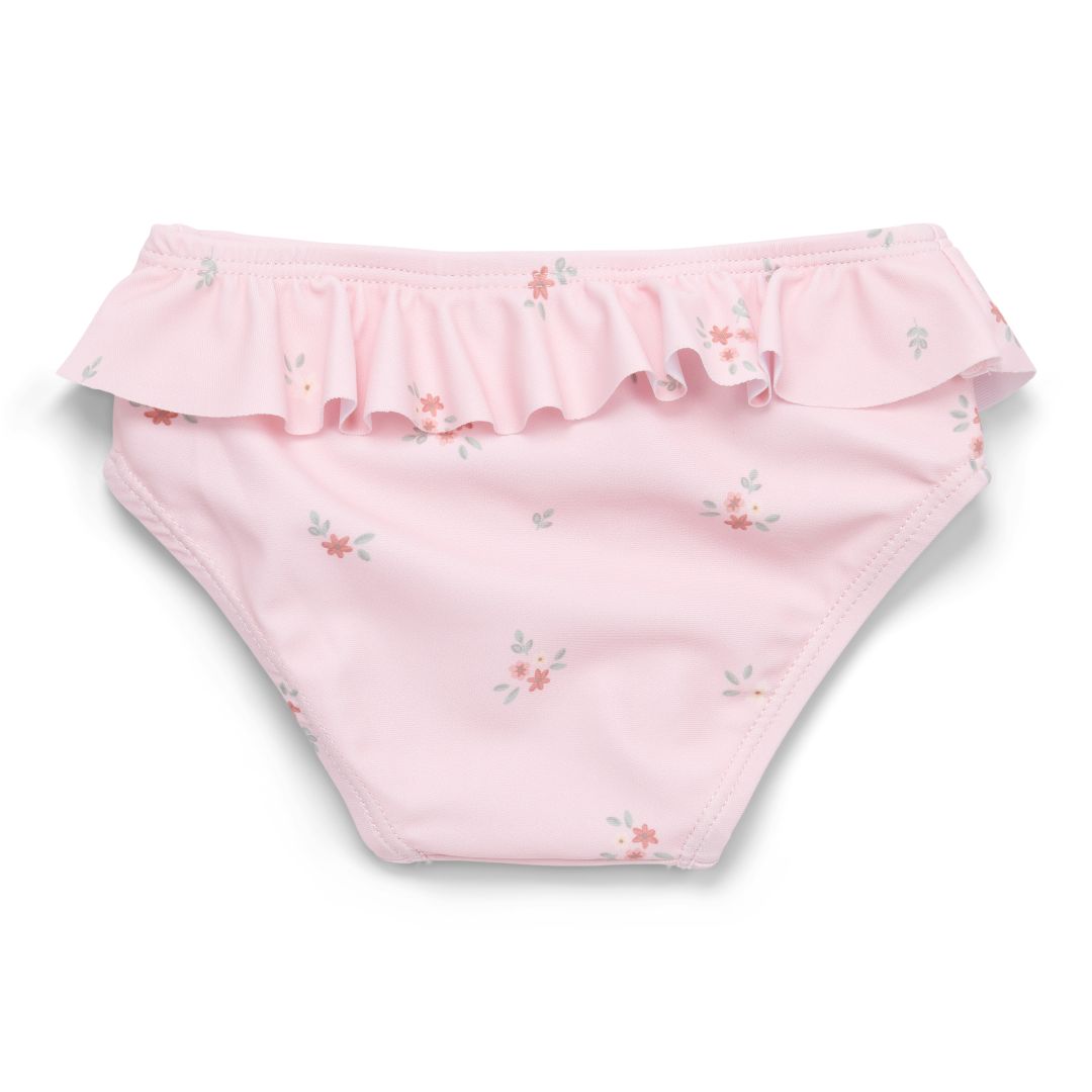 Rosy Meadows Badehose von Little Dutch mit floralem Muster und Volants
